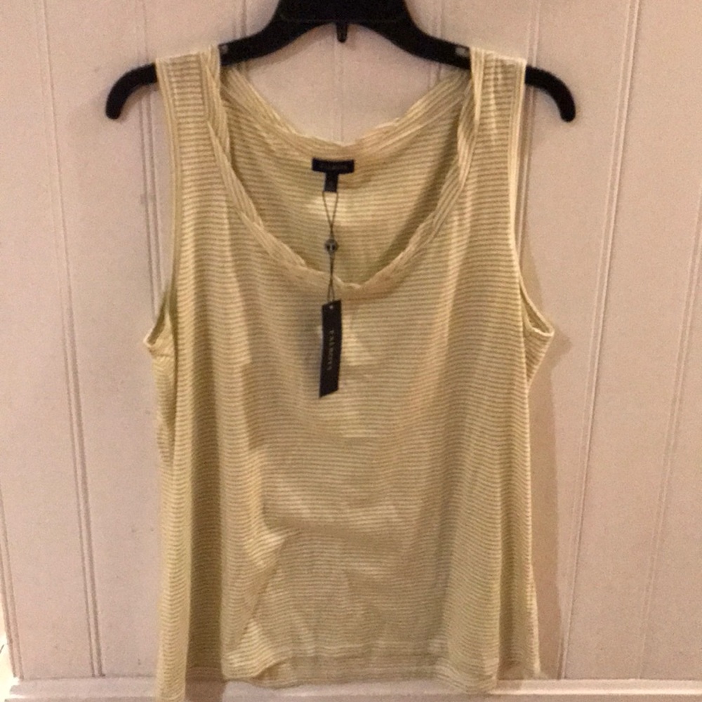 🌸SALE🌸Talbots green and white striped tank top